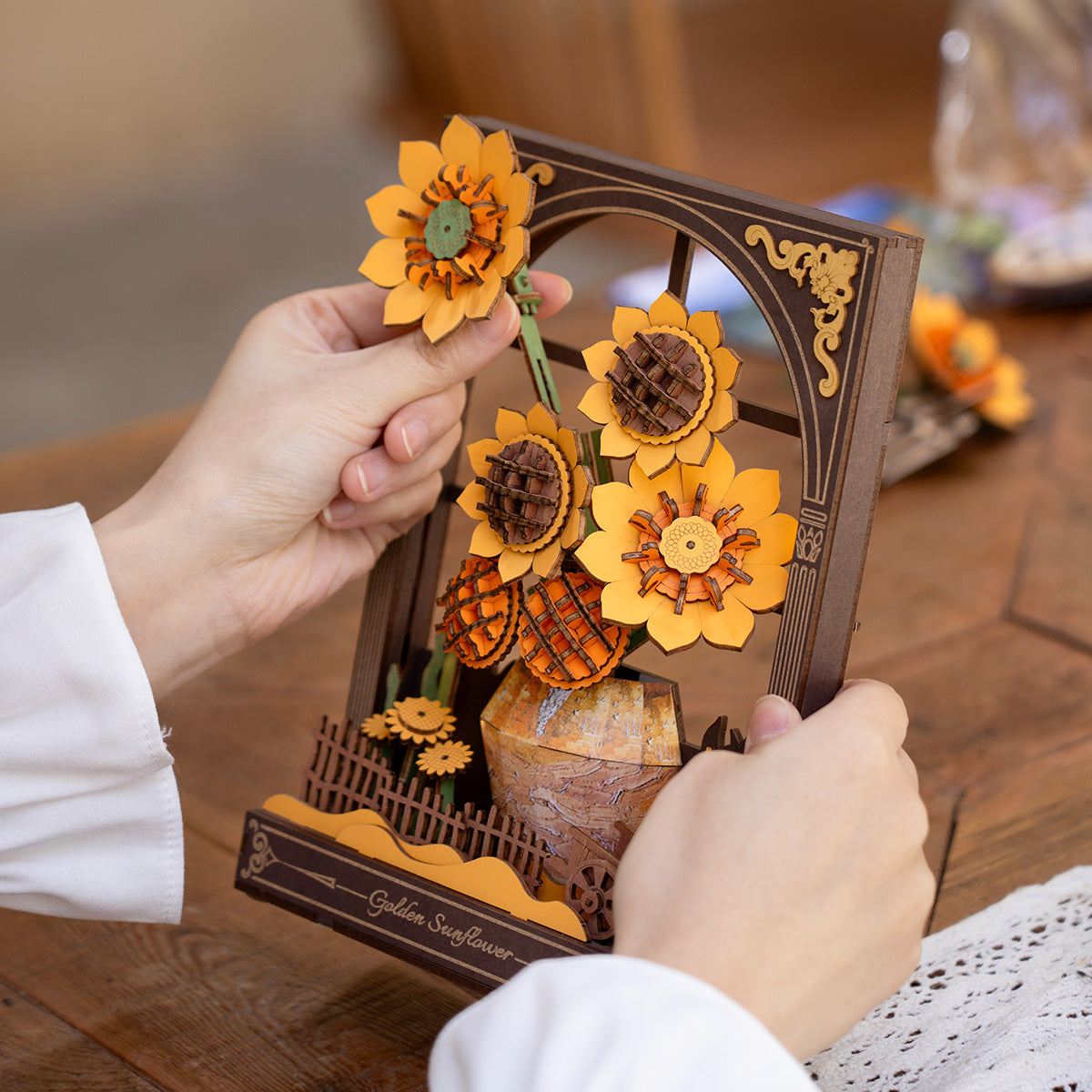 Rowood 3D Wooden Puzzle - Golden Sunflower TH002