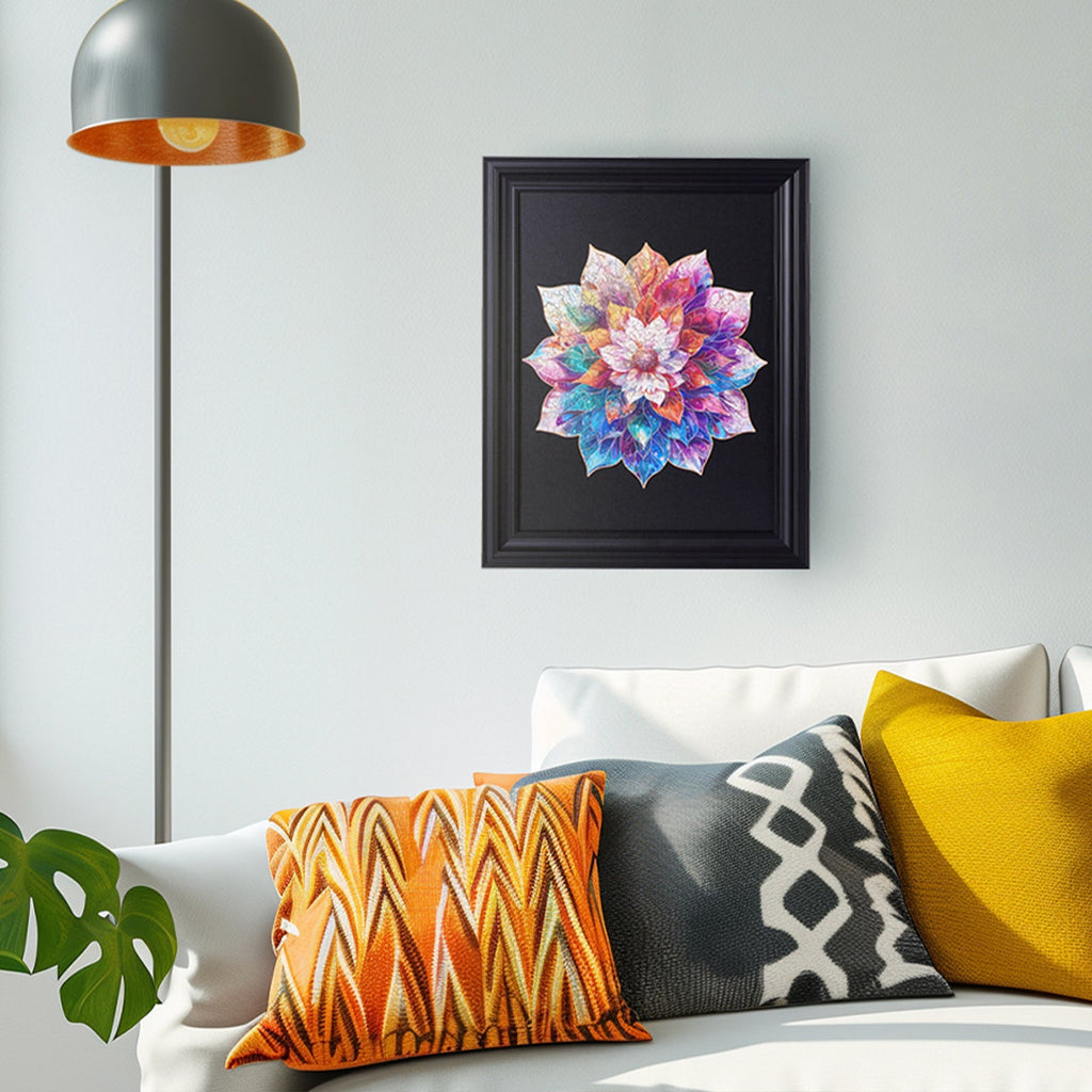 Rowood Wooden Jigsaw Puzzle - Mystic Mandala  Flower