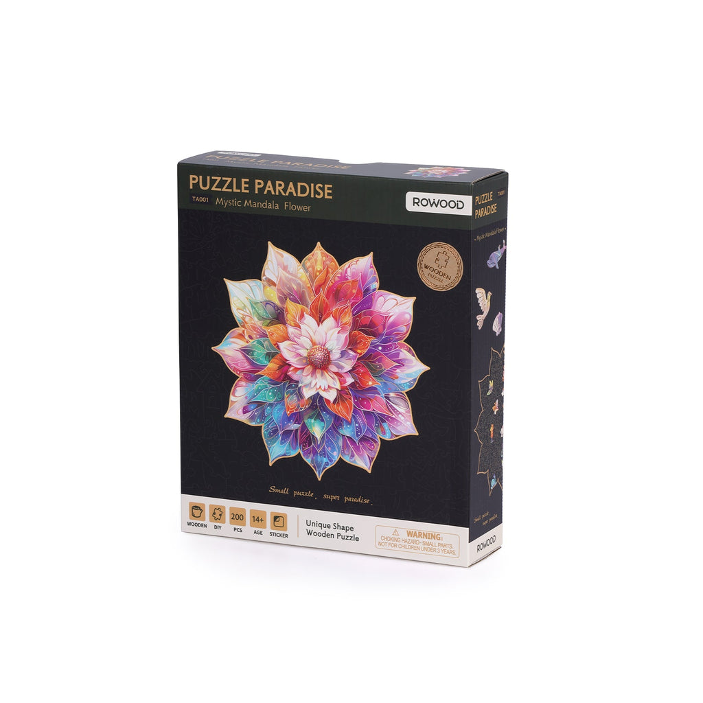 Rowood Wooden Jigsaw Puzzle - Mystic Mandala  Flower