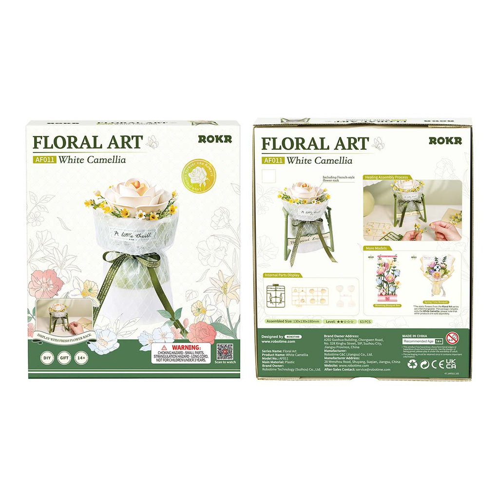ROKR DIY 3D Puzzle Model - White Camellia  AF011
