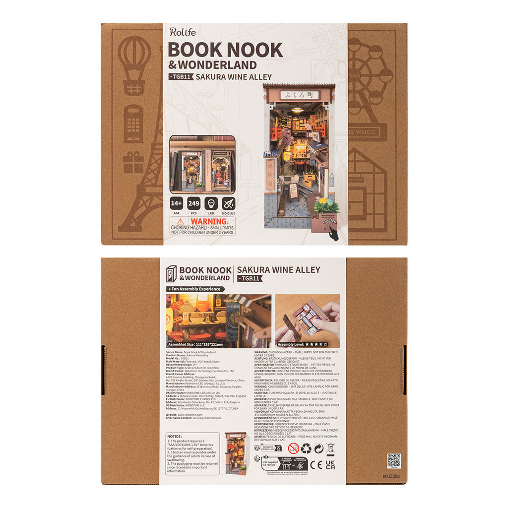 Rolife DIY Book Nook Kit - Sakura Wine Alley TGB11