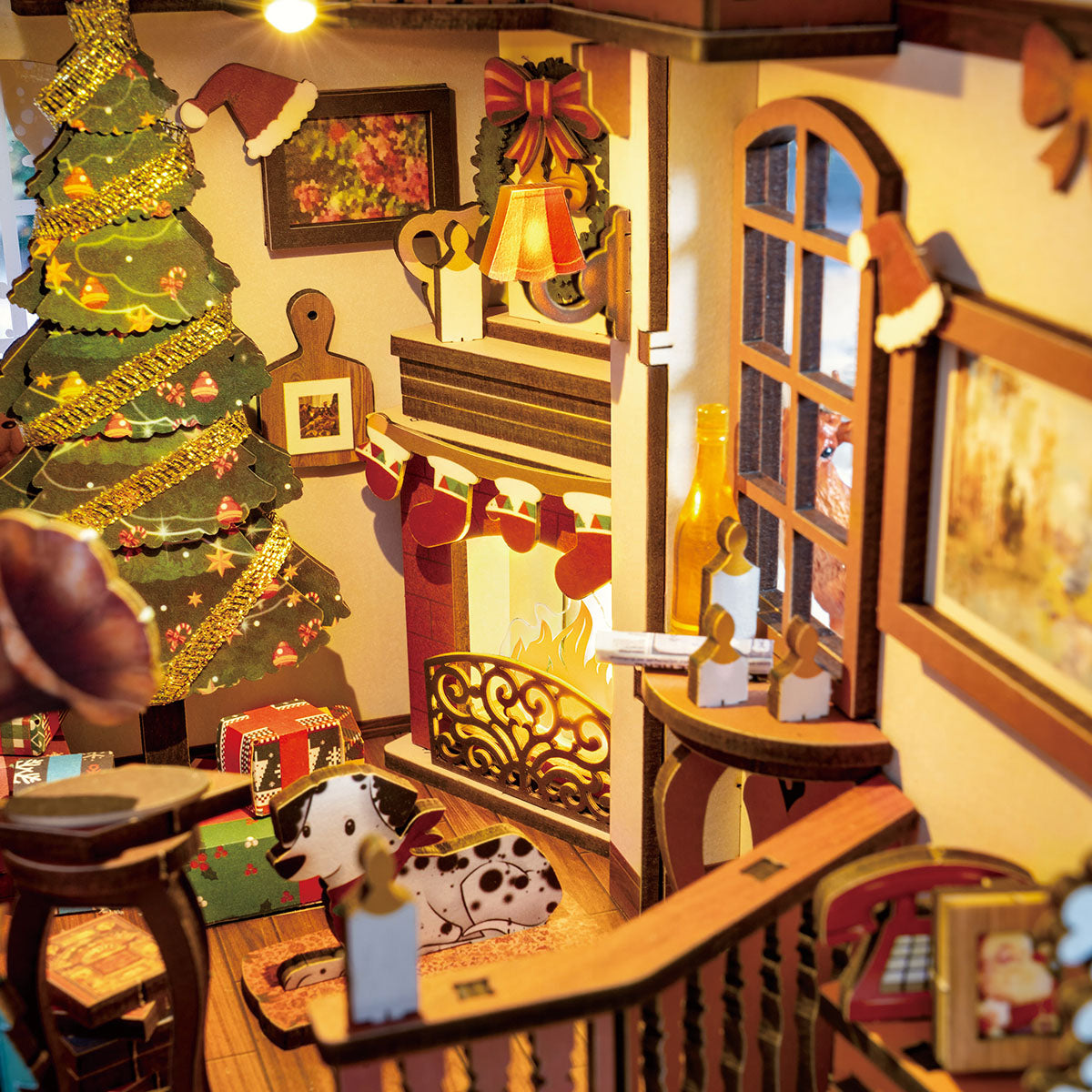 Rolife DIY Book Nook Kit -  Christmas Indoor Scene TGC07