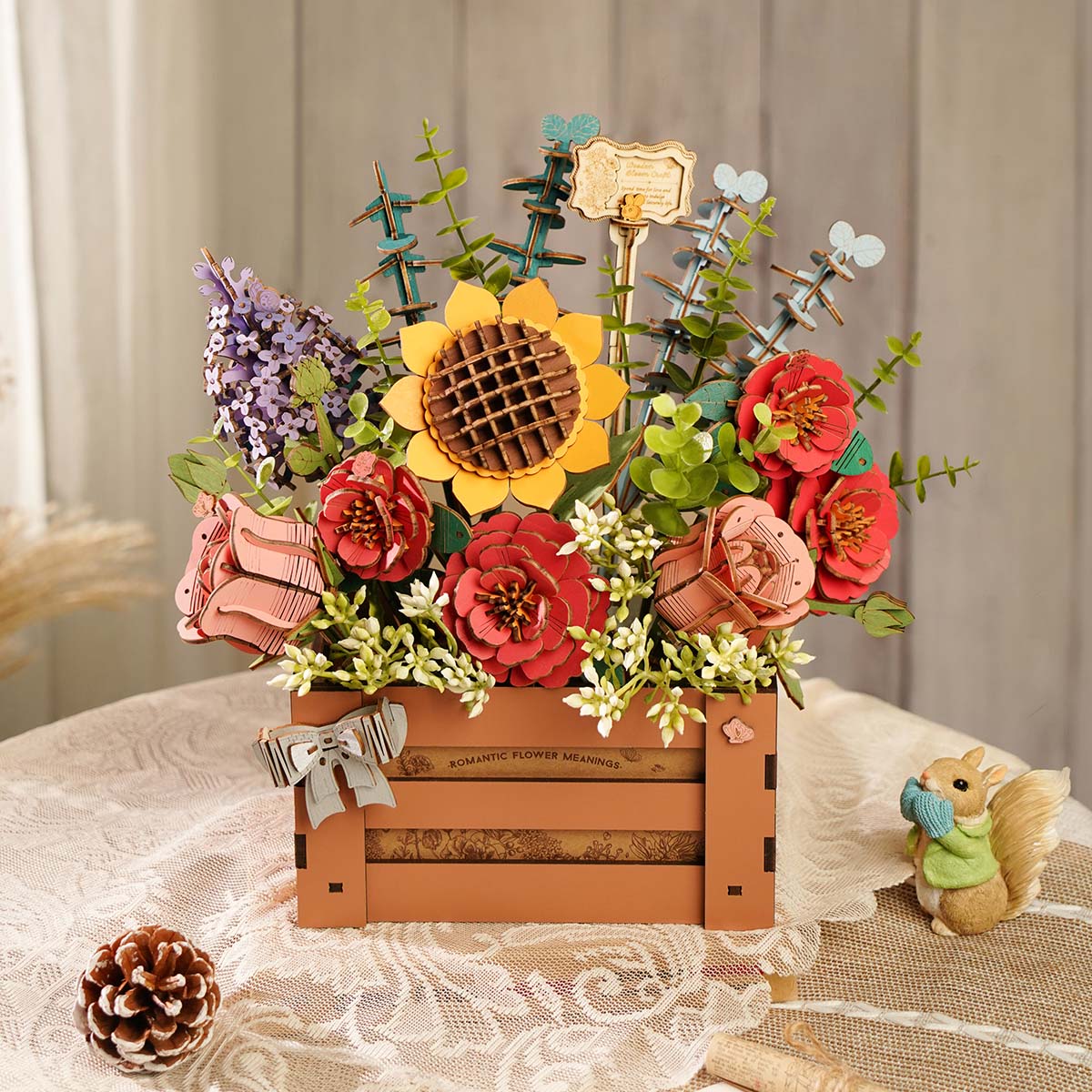 Rowood DIY 3D Puzzle - Wooden Bloom Box  TW02H