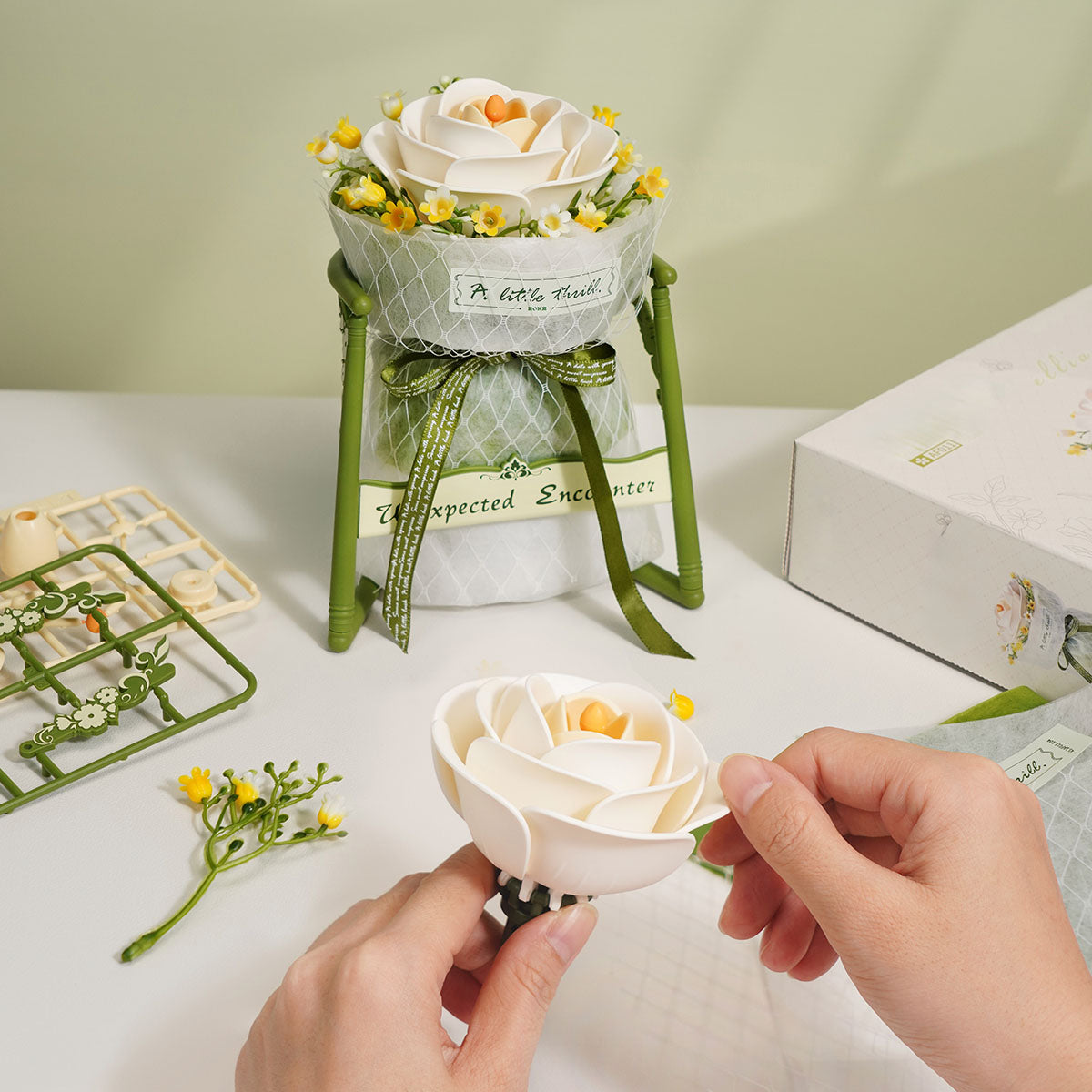 ROKR DIY 3D Puzzle Model - White Camellia  AF011