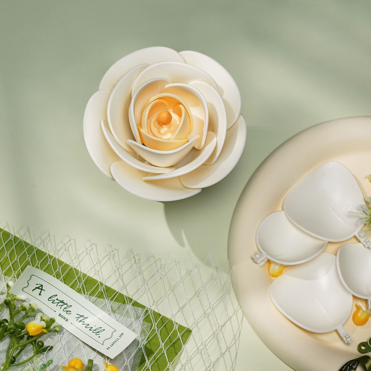 ROKR DIY 3D Puzzle Model - White Camellia  AF011