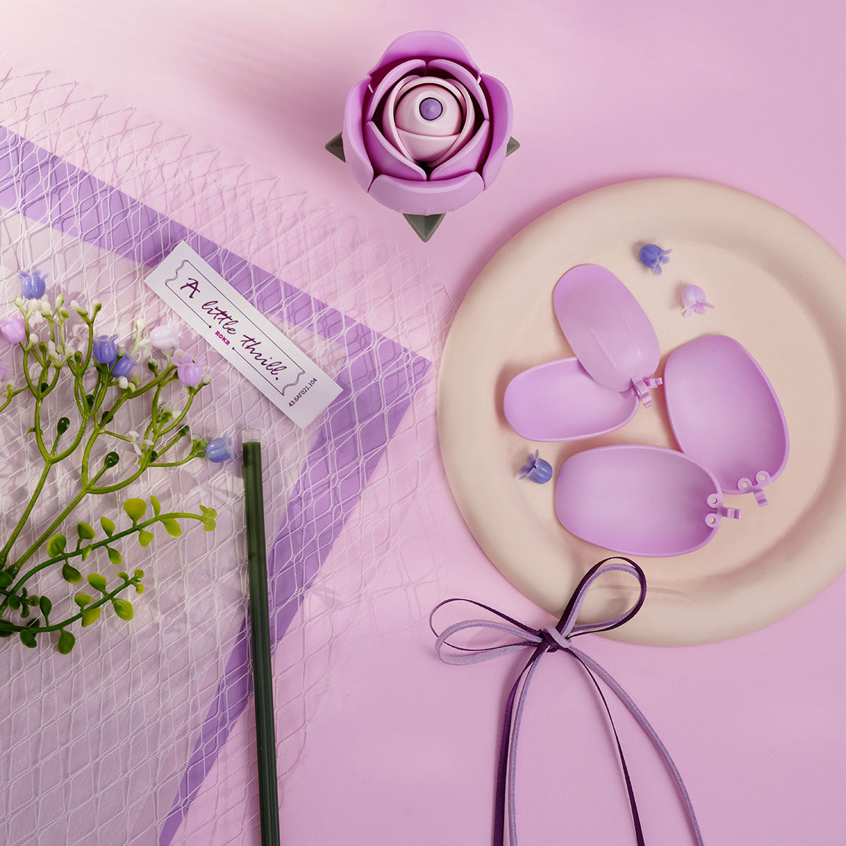 ROKR DIY Bouquet 3D Puzzle - Purple Rose AF021