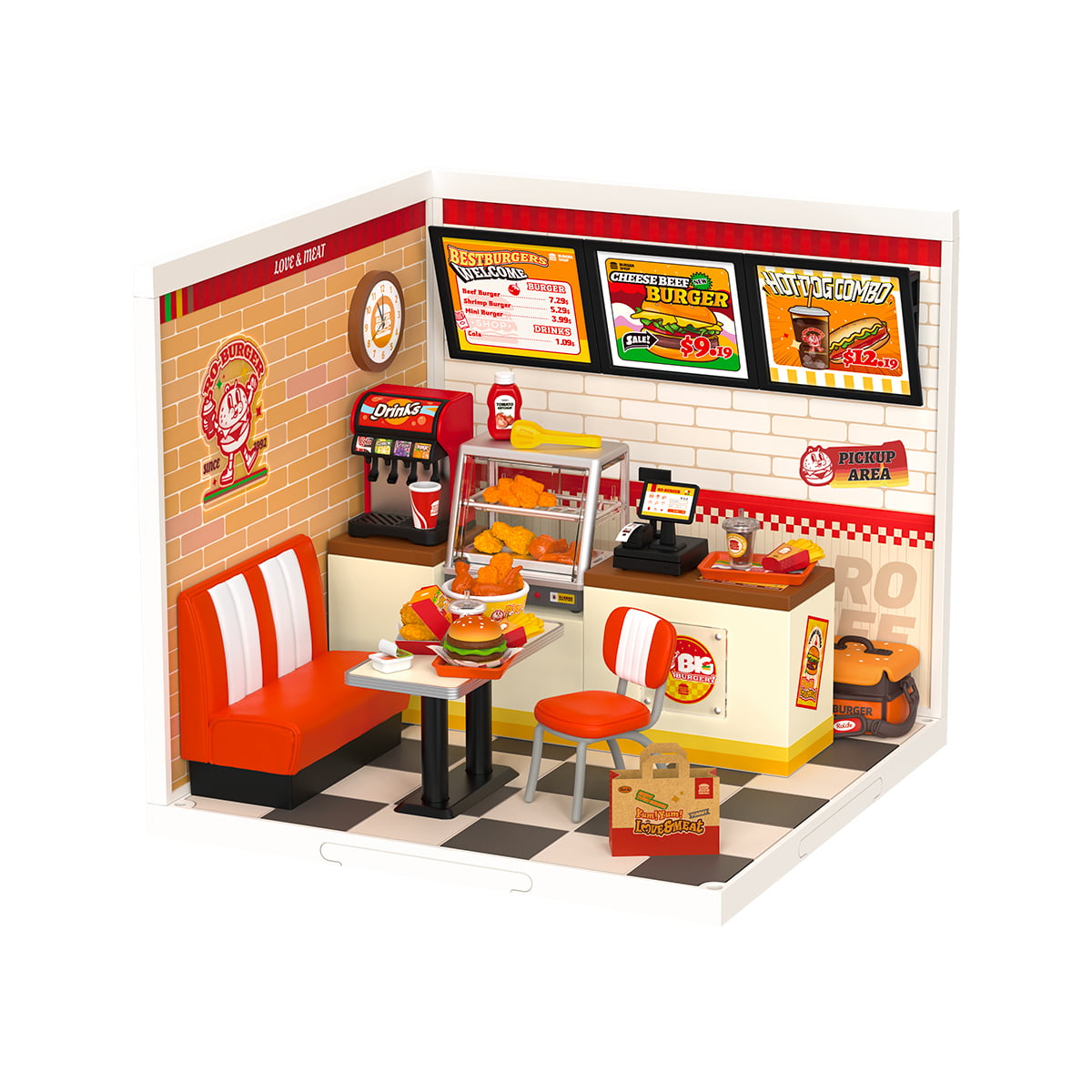 Rolife Yum Yum Burgers Super Creator Miniature House DW010