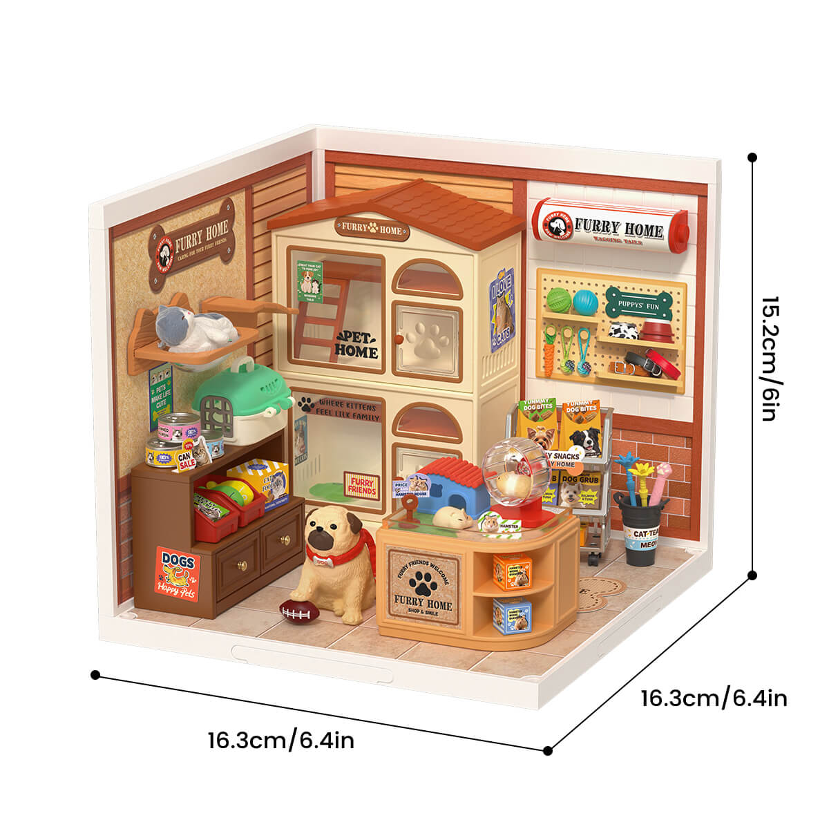 Rolife Furry Friends' Home Super Creator Miniature House DW027