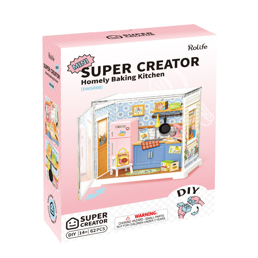 Rolife Homely Baking Kitchen Mini Super Creator DIY Miniature House DWS08B
