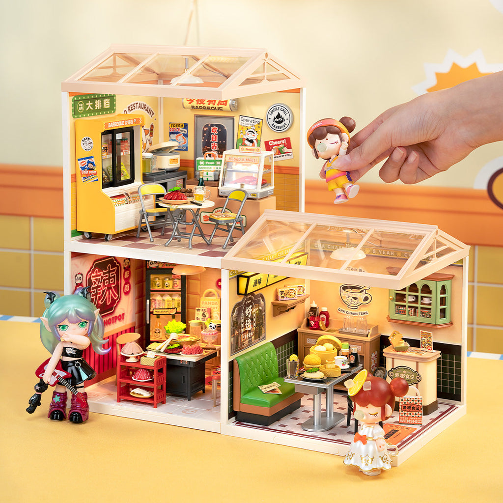Rolife Night Out Food Stall Super Creator Miniature House DW022