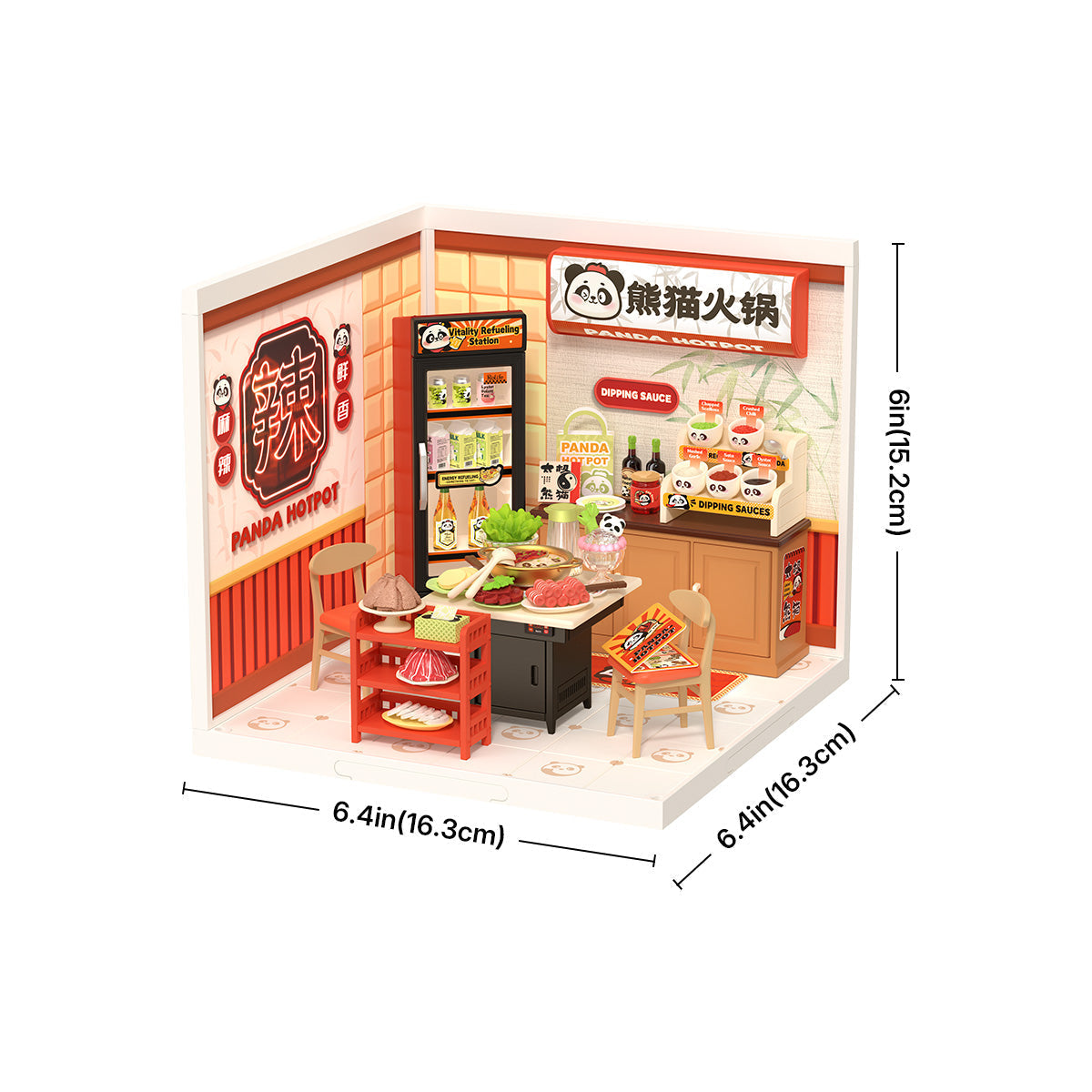 Rolife Panda Hot Pot Super Creator Miniature House DW020