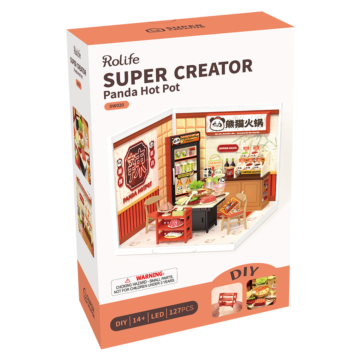 Rolife Panda Hot Pot Super Creator Miniature House DW020