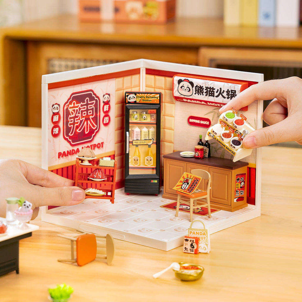 Rolife Panda Hot Pot Super Creator Miniature House DW020