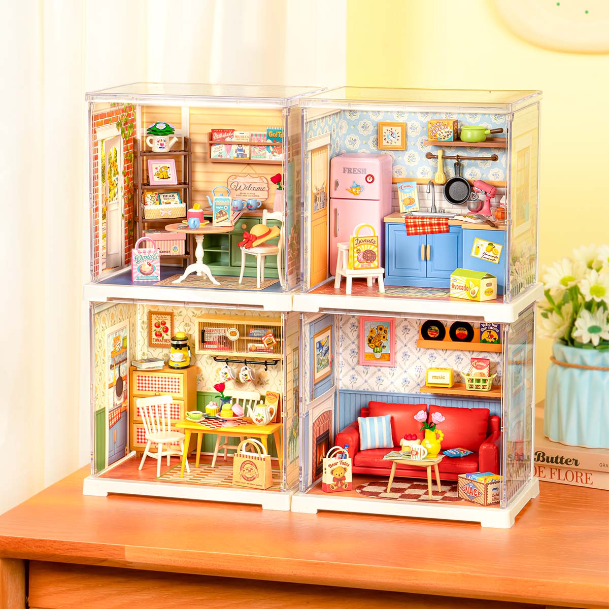 Rolife Homely Baking Kitchen Mini Super Creator DIY Miniature House DWS08B