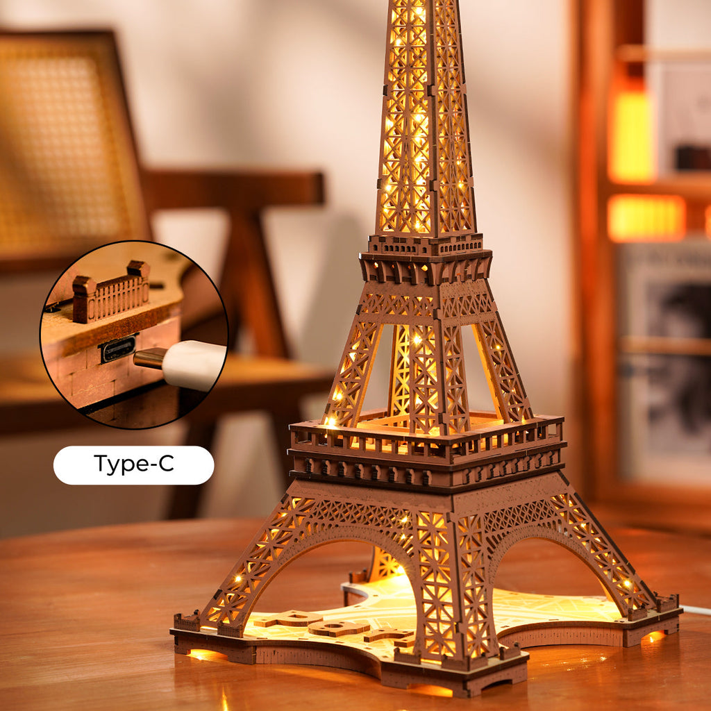 Rolife 3D Wooden Puzzle - Night of the Eiffel Tower TGL01