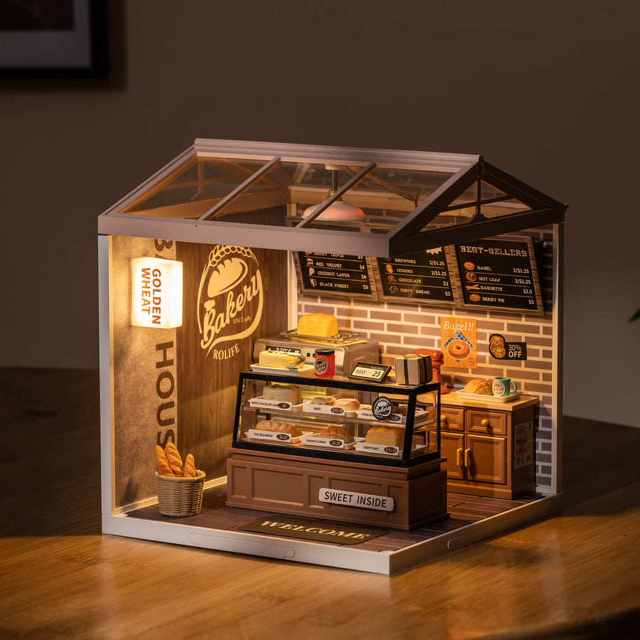Rolife Golden Wheat Bakery Super Creator Miniature House DW005B