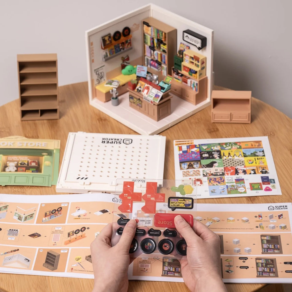 Rolife Fascinating Book Store Super Creator Miniature House DW004